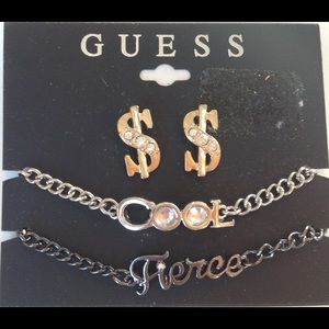 NWT Guess bracelet & earrings set